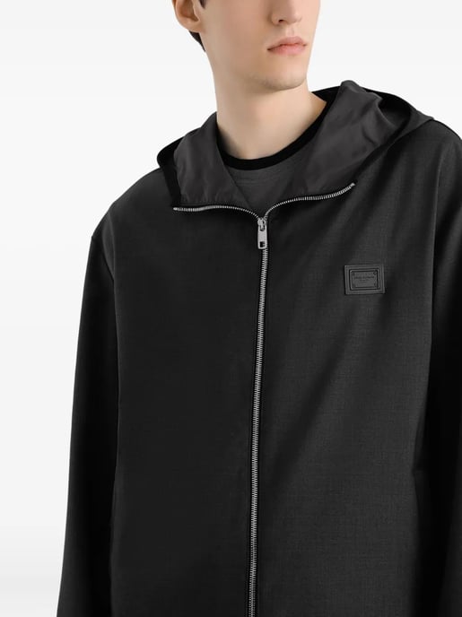Kohlefarbene Stretch-Wollmischung Jacke - Image 2