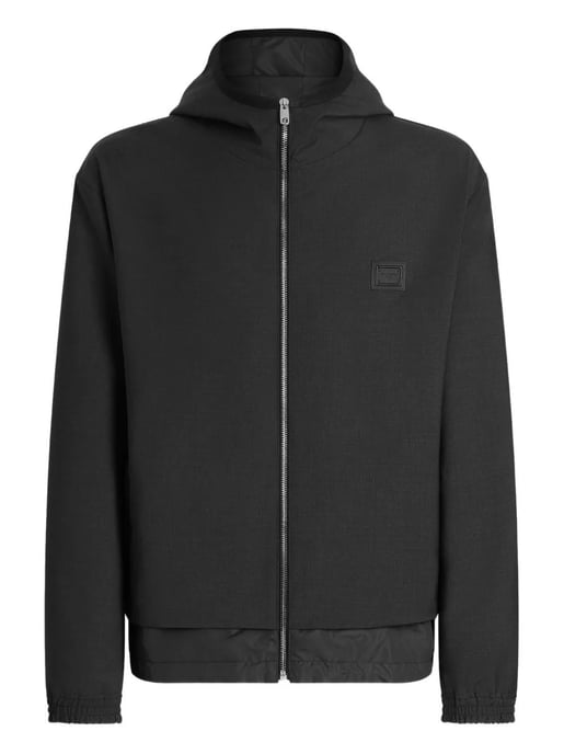 Kohlefarbene Stretch-Wollmischung Jacke - Image 3