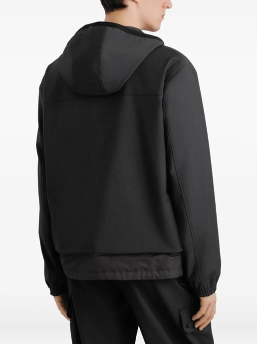 Kohlefarbene Stretch-Wollmischung Jacke - Image 5