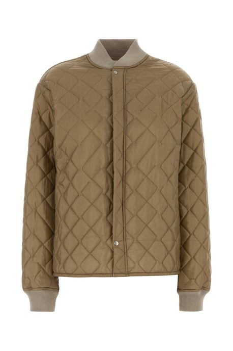 Beige Nylon Bomberjacke - Image 1