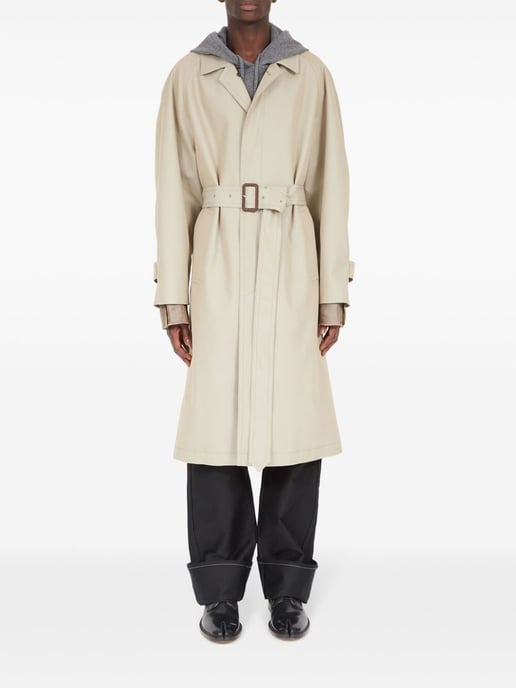 Kohlefarbener Baumwoll-Mix-Trenchcoat - Image 1