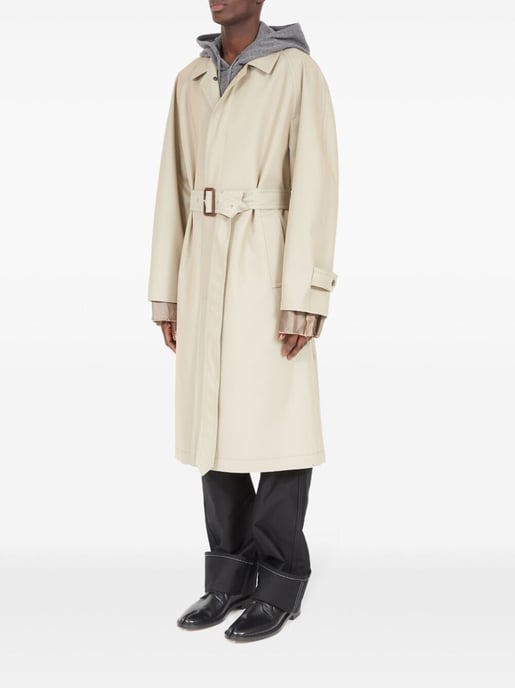 Kohlefarbener Baumwoll-Mix-Trenchcoat - Image 3