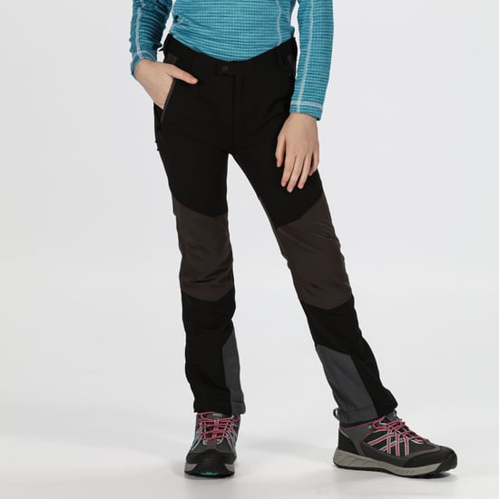 Regatta Childrens/Kids Tech Mountain Wanderhose (Schwarz/Asch) - Image 6