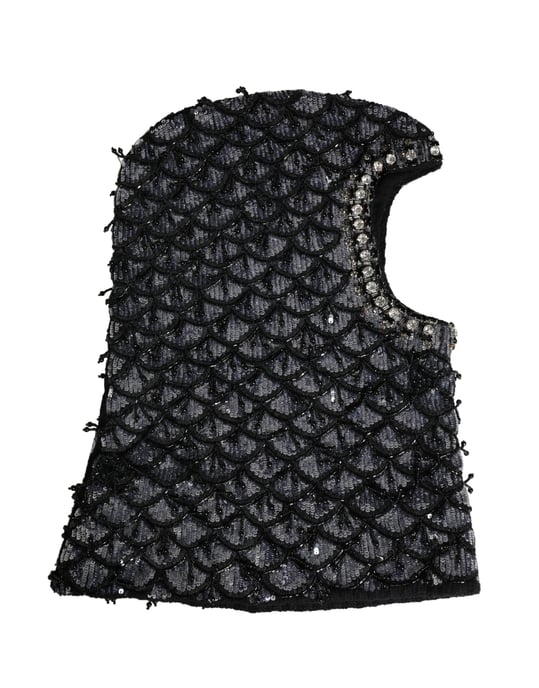 Dolce & Gabbana Verziertes Scalloped Balaclava-Haube - Image 3