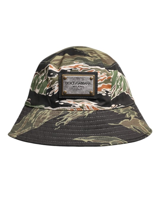 Tarnmuster Bucket Hat mit Logo-Patch - Image 2