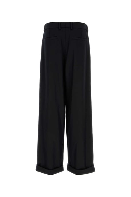 Schwarze Wolle Weite Hose - Image 2
