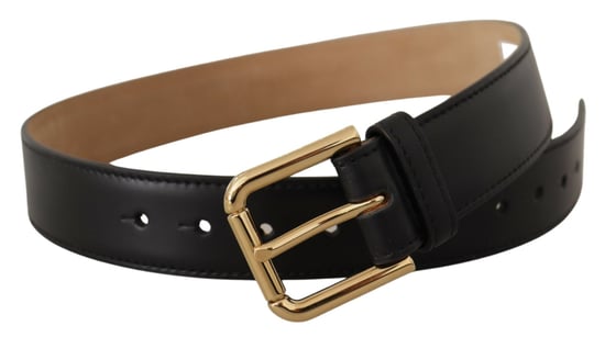 Leder Gürtel Schwarz Gold Schnalle - Image 2