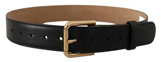 Leder Gürtel Schwarz Gold Schnalle - Image 3