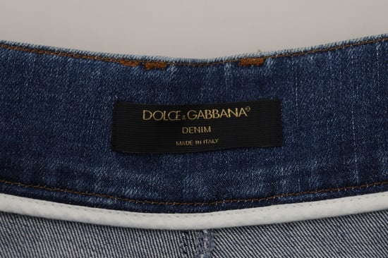 Hochtaillierte Faltenjeans Denim - Image 6