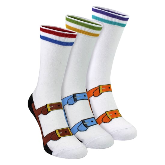3 Paar Socken für Herren mit Sandalenmuster | Lustige Geschenkidee - Image 1