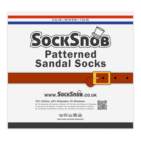 3 Paar Socken für Herren mit Sandalenmuster | Lustige Geschenkidee - Image 2