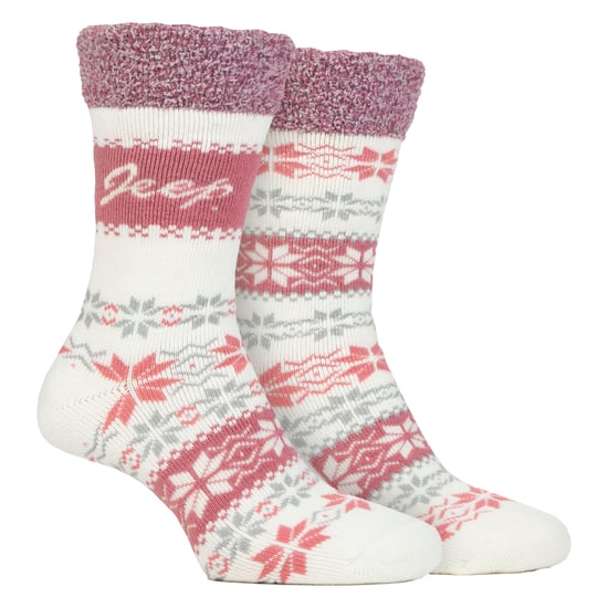 2 Paar Damen Thermo-Muster-Fair-Isle Socken Warme Wintersocken - Image 1