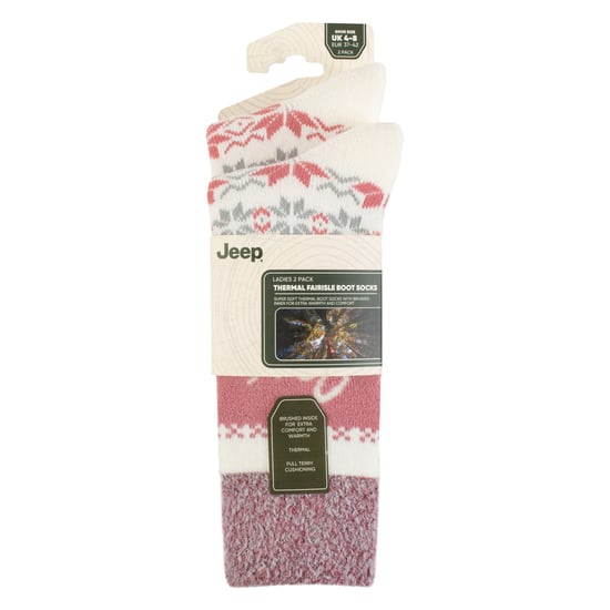 2 Paar Damen Thermo-Muster-Fair-Isle Socken Warme Wintersocken - Image 2