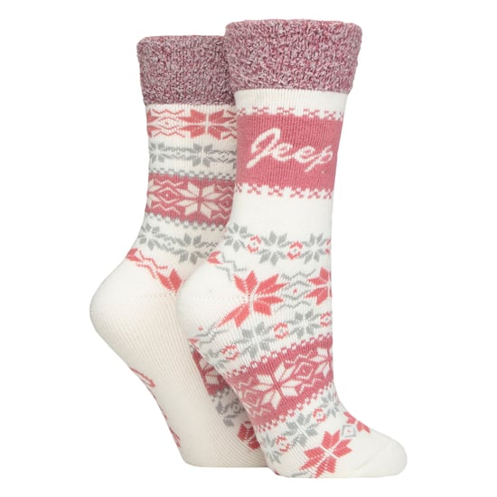 2 Paar Damen Thermo-Muster-Fair-Isle Socken Warme Wintersocken - Image 3