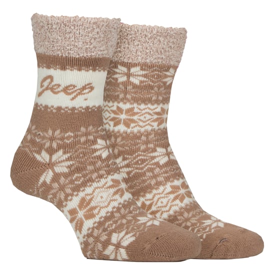 2 Paar Damen Thermo Mustersocken Fairisle Warme Wintersocken - Image 1