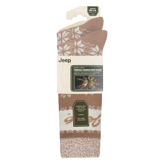 2 Paar Damen Thermo Mustersocken Fairisle Warme Wintersocken - Image 2