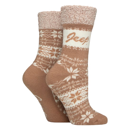 2 Paar Damen Thermo Mustersocken Fairisle Warme Wintersocken - Image 3