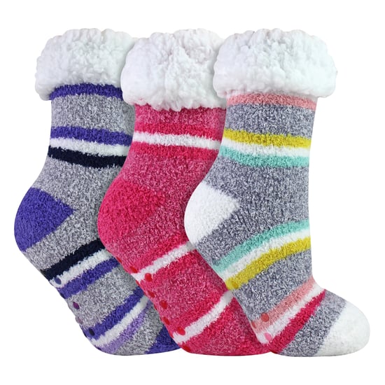 3 Paar Damen Weiche Flauschige Lounge-Socken | Warme Gemütliche Haussocken - Image 3