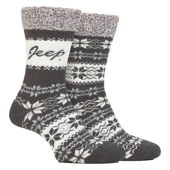 2 Paar Damen Thermo-Muster-Fairisle Socken Warme Wintersocken - Image 1