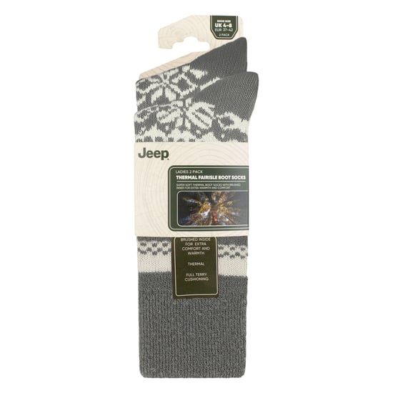 2 Paar Damen Thermo-Muster-Fairisle Socken Warme Wintersocken - Image 2