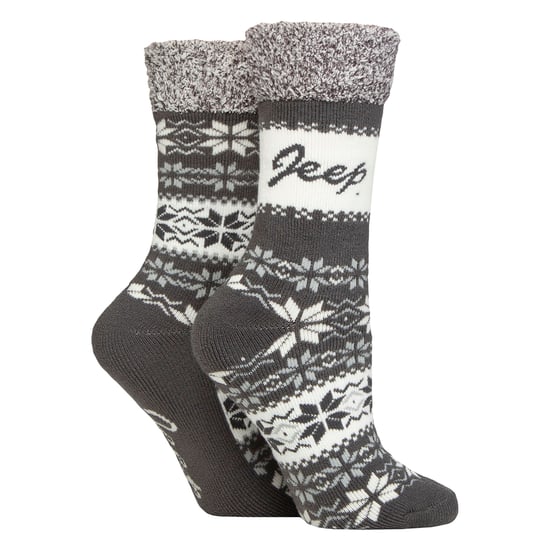 2 Paar Damen Thermo-Muster-Fairisle Socken Warme Wintersocken - Image 3