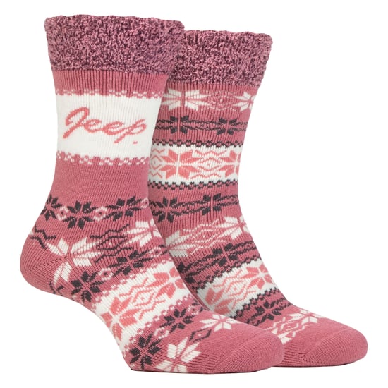 2 Paar Damen Thermal-Muster Fairisle Socken warme Wintersocken - Image 1