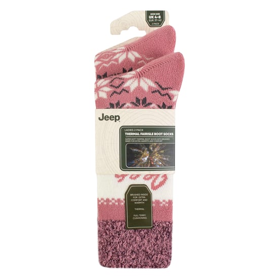 2 Paar Damen Thermal-Muster Fairisle Socken warme Wintersocken - Image 2