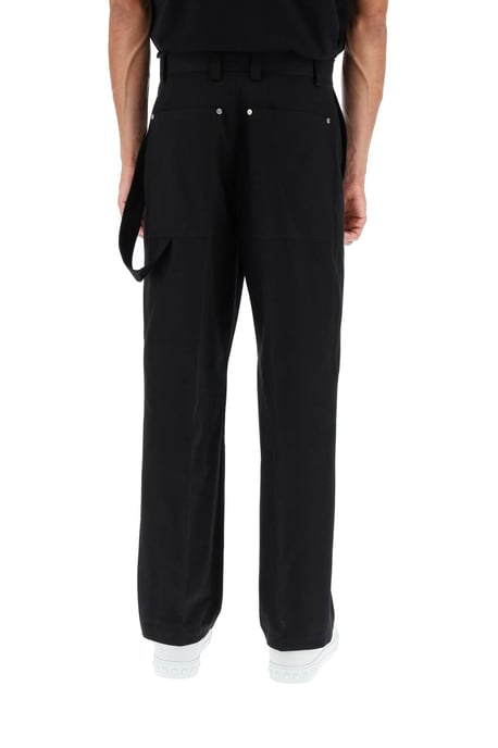 Schwarze Baumwollweitleg-Hose - Image 3