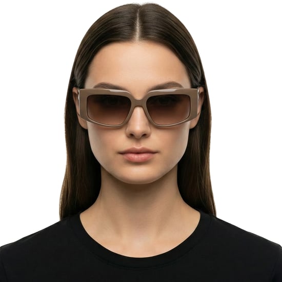 Damen Rechteckige Acetat Sonnenbrille LJ791S - Image 3