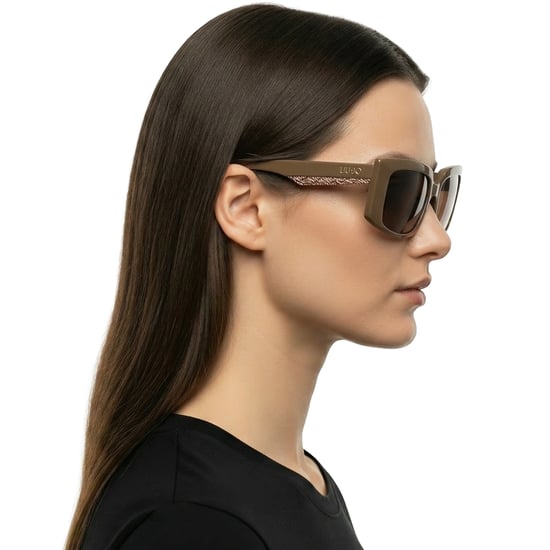 Damen Rechteckige Acetat Sonnenbrille LJ791S - Image 6