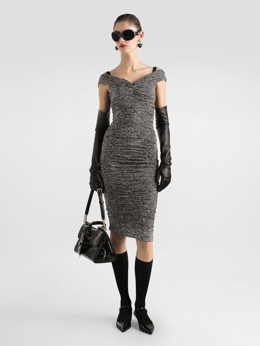 Drapiertes Druckkleid aus Seidenmischung - Image 1