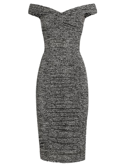 Drapiertes Druckkleid aus Seidenmischung - Image 3