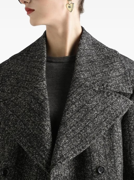 Dolce & Gabbana Short oversized gestreifte Jacke - Dunkelgrau - Image 4