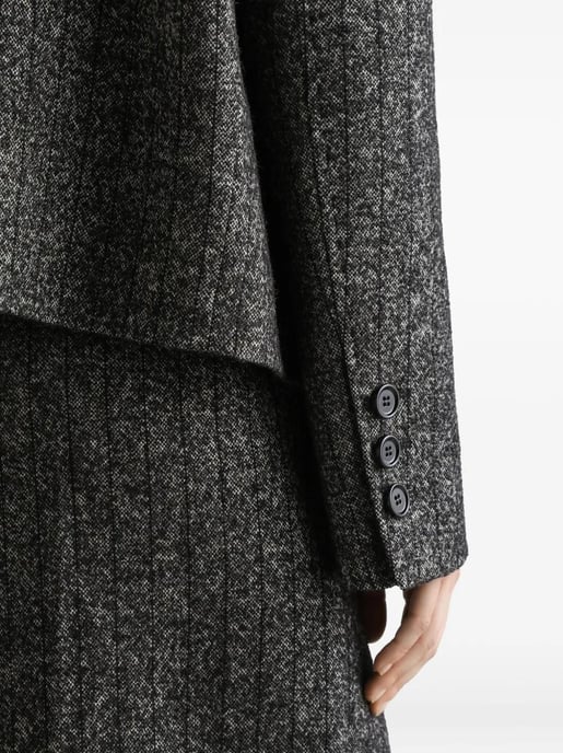 Dolce & Gabbana Short oversized gestreifte Jacke - Dunkelgrau - Image 5