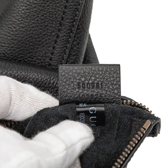 Gebrauchte mittelgroße Leder-Logo-Portfolio-Clutch - Image 6