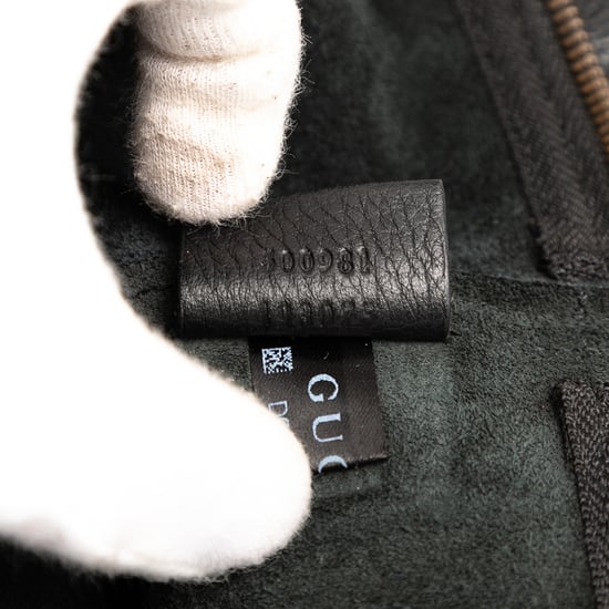Gebrauchte mittelgroße Leder-Logo-Portfolio-Clutch - Image 6