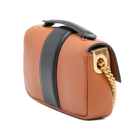 Gebrauchte Mini Bicolor Nappa Apolo Ketten Baguette Schultertasche - Image 2