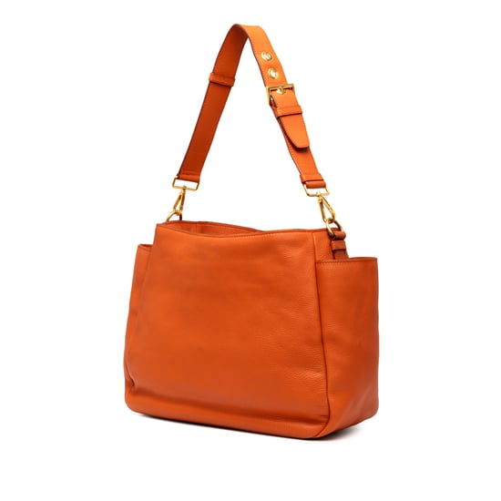 Gebrauchte Vitello Daino Schultertasche mit Seitentasche - Image 2