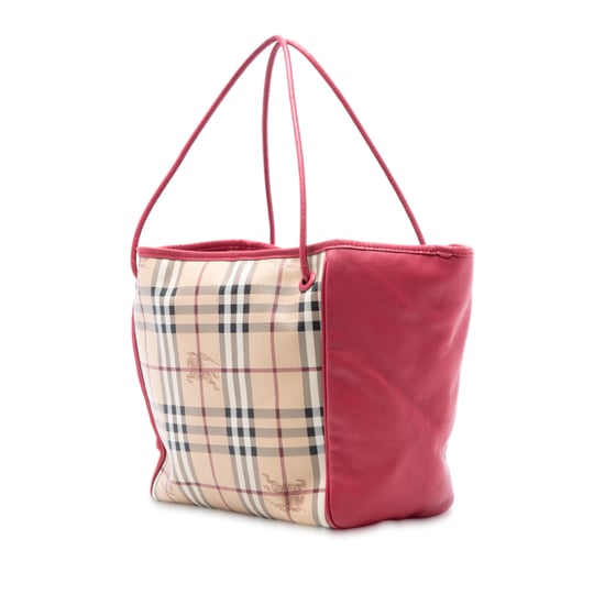 Gebrauchter Canterbury Tote aus beschichtetem Canvas mit kleinem Lederbesatz im Haymarket-Check - Image 3