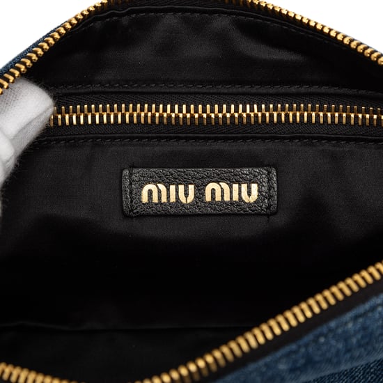 Gebrauchte Denim-Umhängetasche mit gesticktem Logo - Image 6