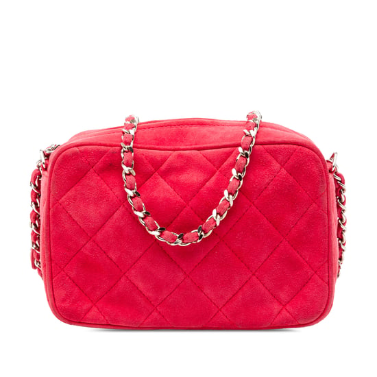 Chanel Pre-owned Gebrauchte gesteppte Suede Kameratasche - Rot - Image 1
