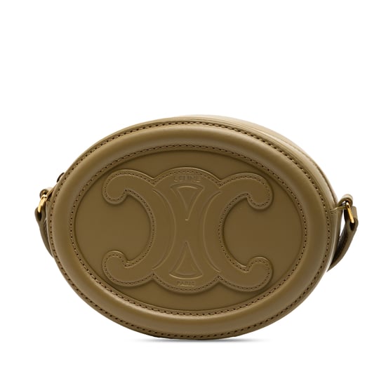 Gebrauchte Kleine Kalbsleder Cuir Triomphe Oval Umhängetasche - Image 2