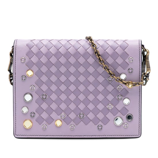 Gebrauchte Nappa Intrecciato Studded Geldbörse mit Kette - Image 1
