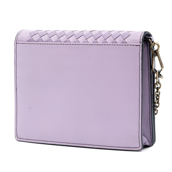 Gebrauchte Nappa Intrecciato Studded Geldbörse mit Kette - Image 2