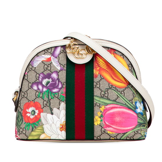 Gebrauchtes kleines GG Supreme Flora Ophidia Dome Crossbody - Image 1