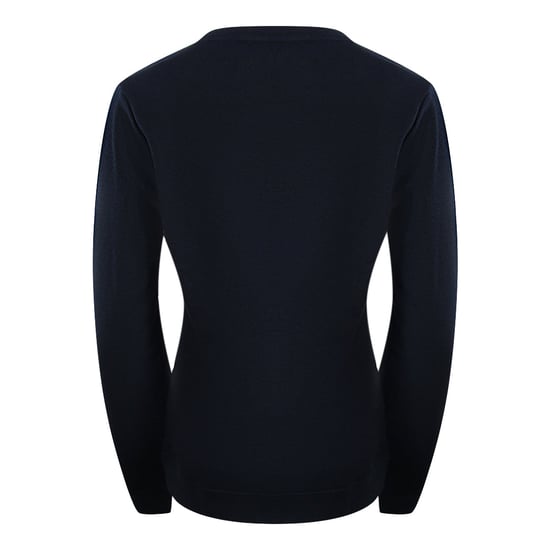 Love Moschino Langarmshirt In Marineblau Mit Kleinem Weißen Logo - Image 3