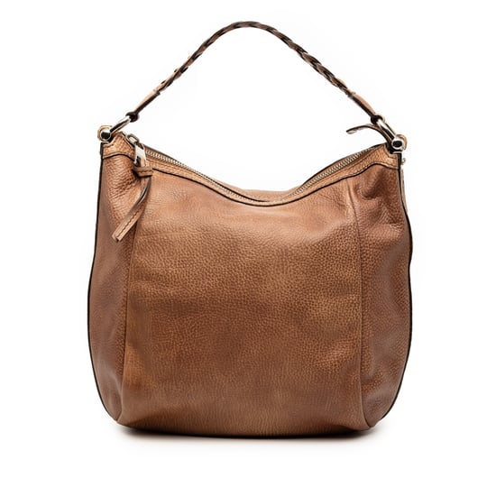 Gebrauchte Leder-Bamboo-Schultertasche - Image 1
