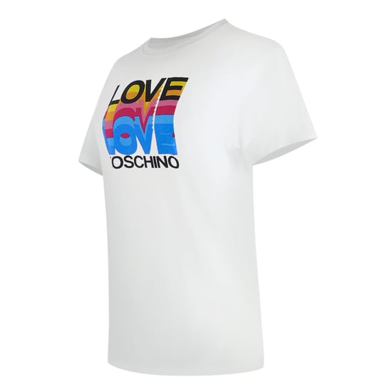 Moschino Love T-shirt, Weiß, Großes, Farbenfrohes Love-logo - Image 2