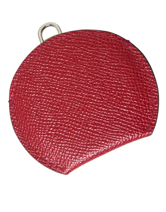 Rotes Leder Runde Münzgeldbörse - Image 2