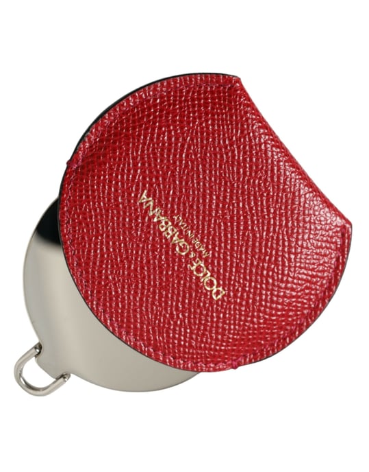 Rotes Leder Runde Münzgeldbörse - Image 3
